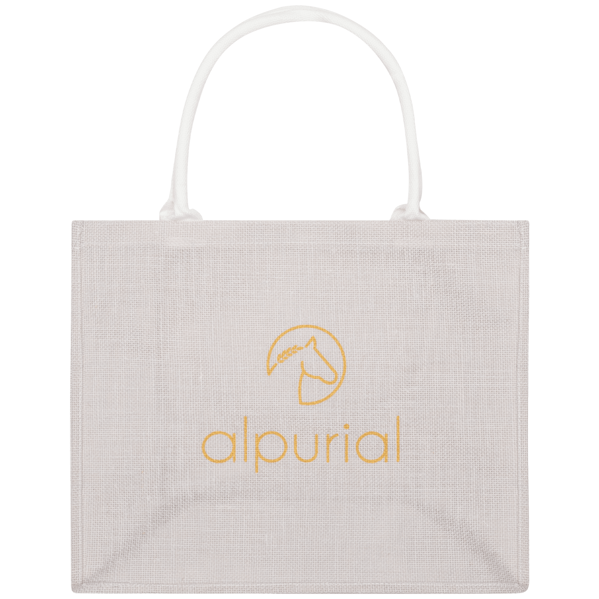 Jutetasche Alpurial weiß gold