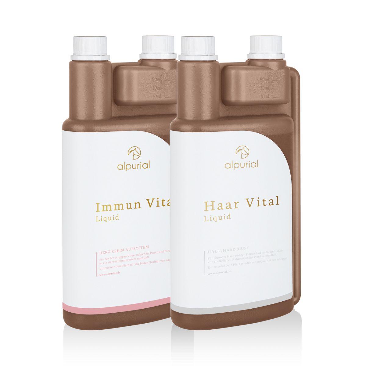 Fesselbundle flüssiges Zusatzfutter Pferd zur Unterstützung Immunsystem Haut Fell Pferd 1 Liter Alpurial