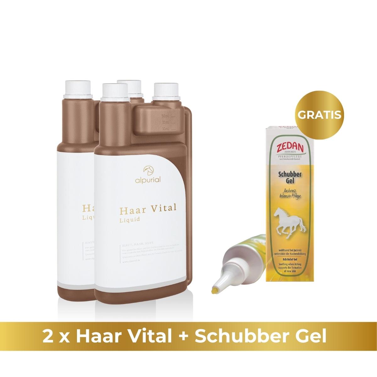 Haar Vital flüssiges Zusatzfutter Pferd zur Unterstützung Fell & Haar Pferd 1 Liter Alpurial