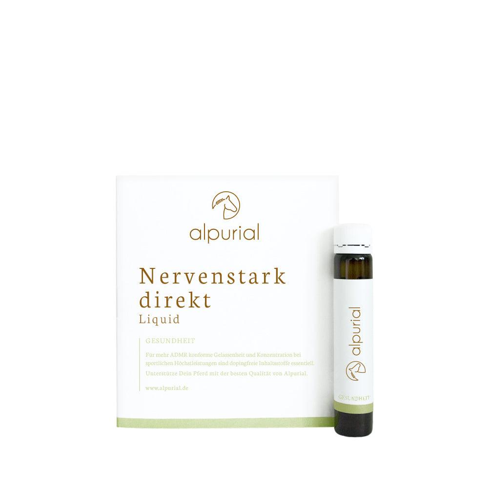 Nervenstark Direkt Tester flüssiges Zusatzfutter Pferd zur Unterstützung Nerven Turnier Pferd 20ml Alpurial