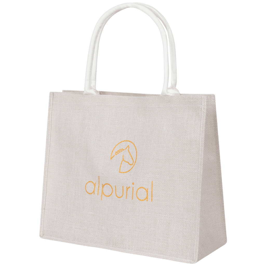 Jutetasche Alpurial weiß gold