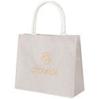 Jutetasche Alpurial weiß gold