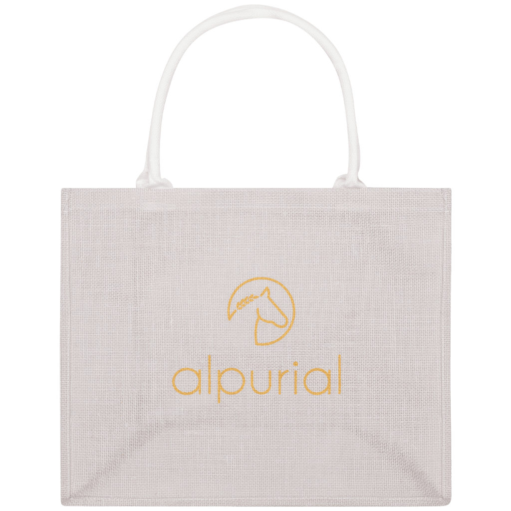 Jutetasche Alpurial weiß gold
