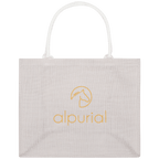 Jutetasche Alpurial weiß gold