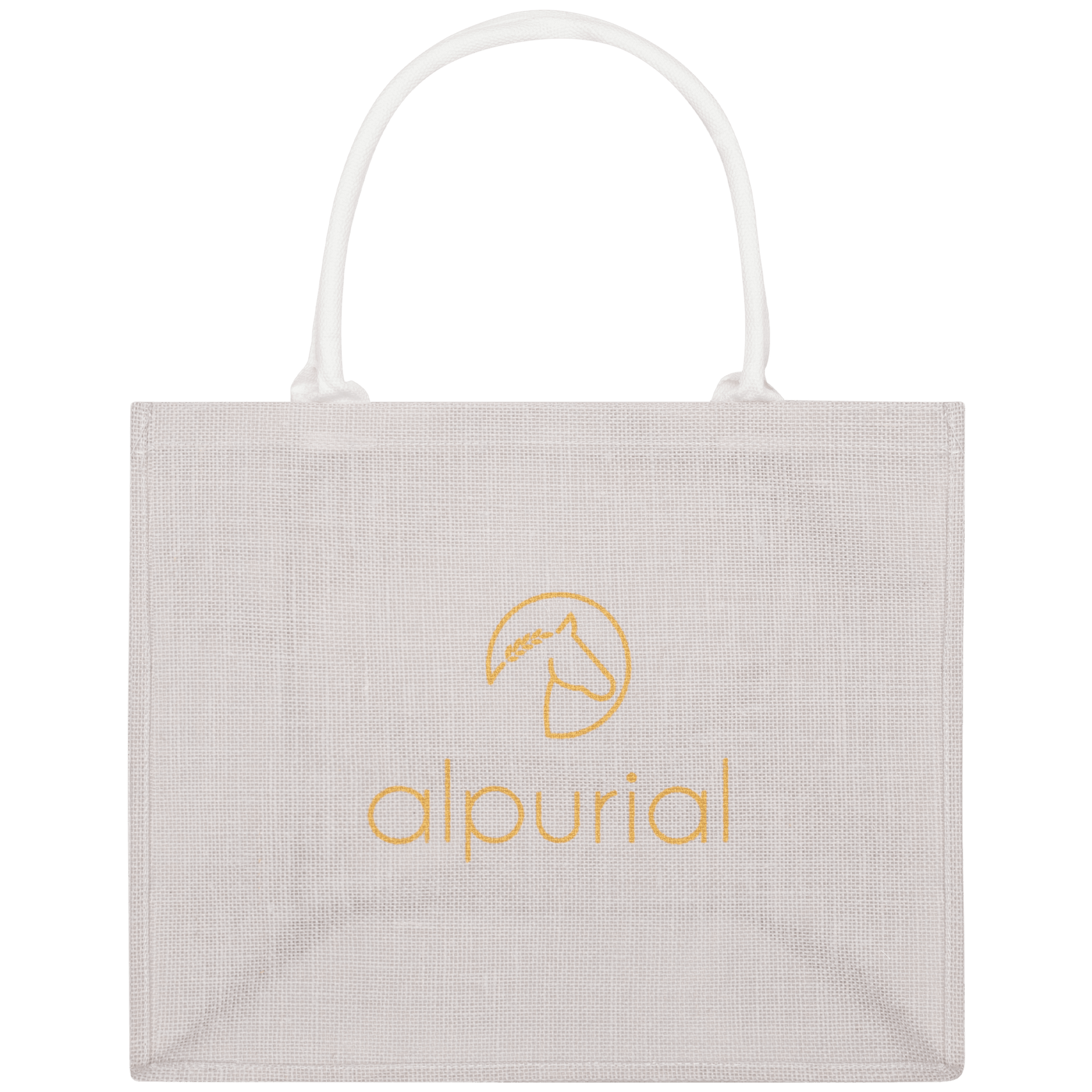 Jutetasche Alpurial weiß gold