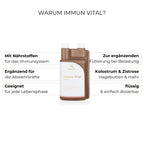 Immun Vital Liquid Vorteile: Immunstärkung, Erholung, Immununterstützung.