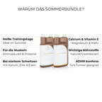 Sommerbundle Vorteile: Elektrolytausgleich, Ausgleich starkes Schwitzen, Training im Sommer