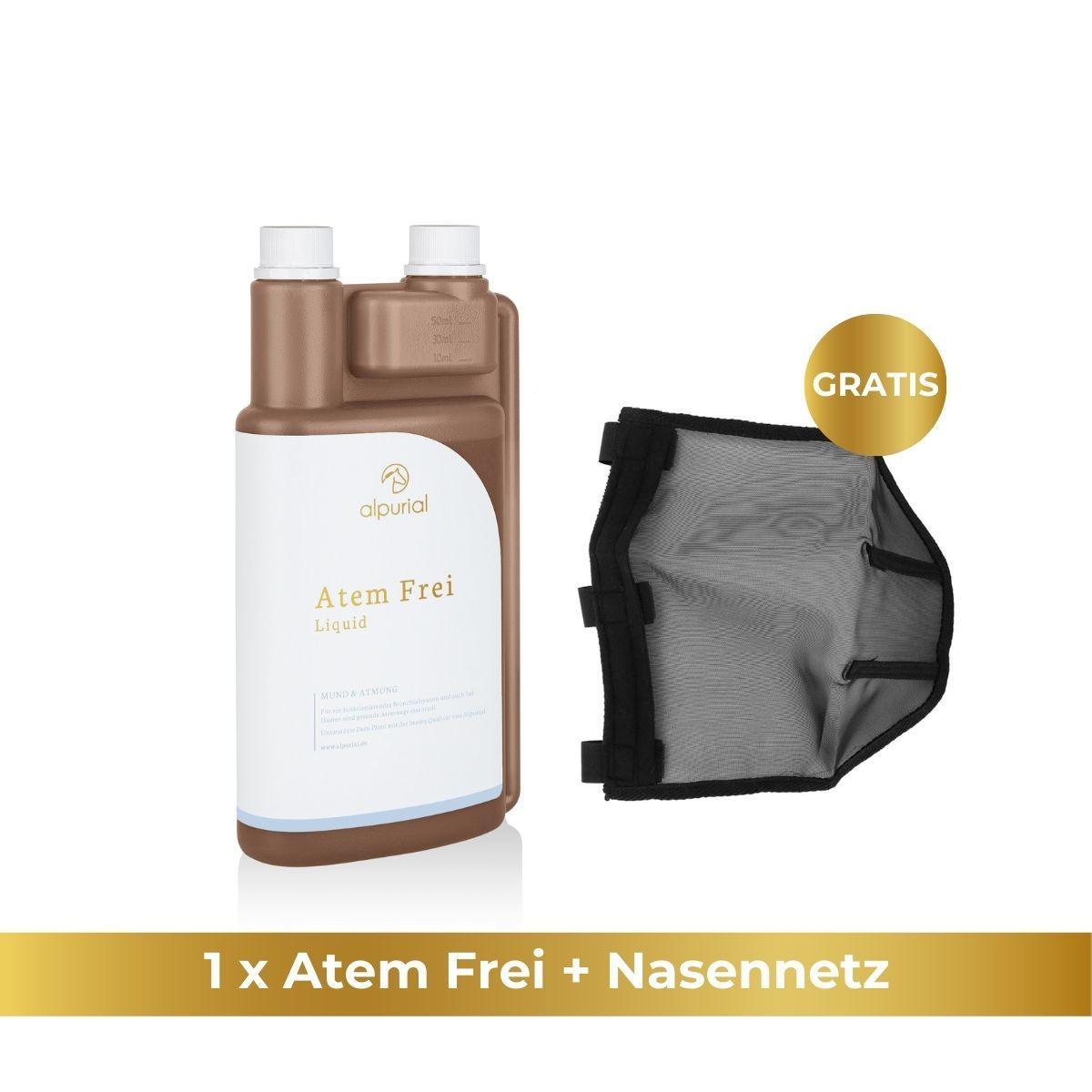 Atemfrei flüssiges Zusatzfutter Pferd zur Unterstützung Atemwege Pferd 1 Liter Alpurial