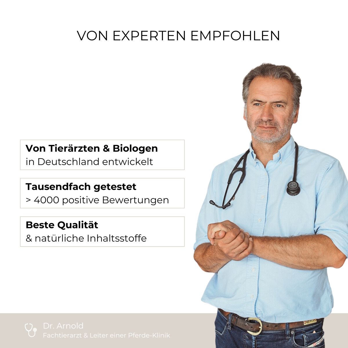 Alpurial Pferdezusatzfutter von Tierärzten empfohlen und entwickelt. 
