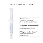 Fütterungsempfehlung Performance Booster Alpurial: tägliche Menge bis zu 30 ml.
