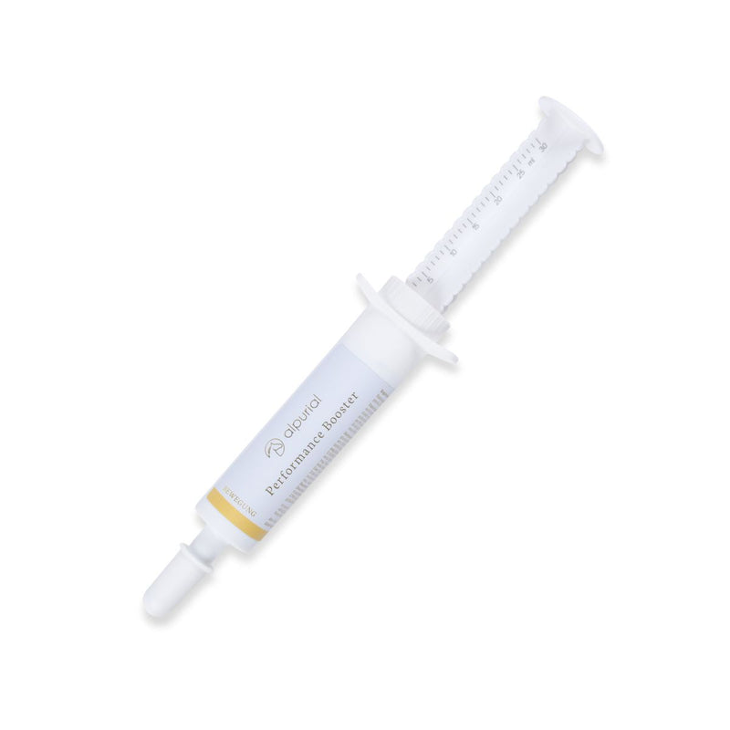 Alpurial Pferdezusatzfutter Performance Booster für Pferde, für kurzfristige Energie in anstrengenden Phasen.