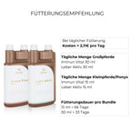 Fütterungsempfehlung Sarkoidbundle Alpurial: tägliche Menge bis zu 30ml und Fütterungsdauer bis zu 66 Tage.