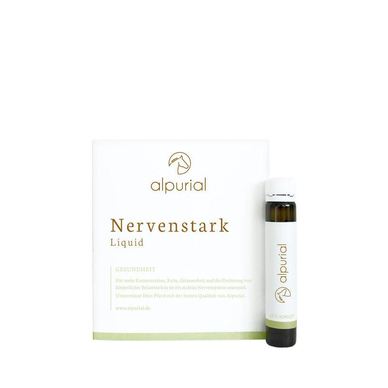 Nervenstark Tester flüssiges Zusatzfutter Pferd zur Unterstützung Nerven Pferd 20ml Alpurial
